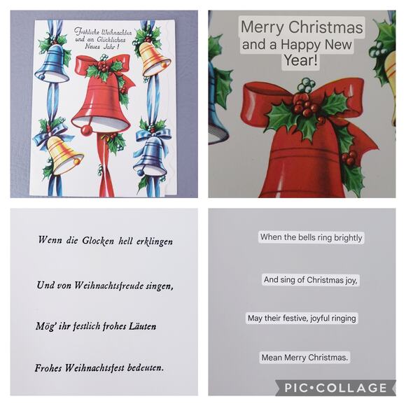 Vintage Original GERMAN Christmas Cards Lot of 5 - Picture 4 of 7